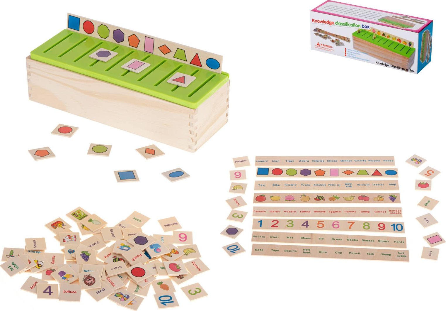 KIK Sorter Drewniany Układanka Logiczna Dopasuj Obrazek