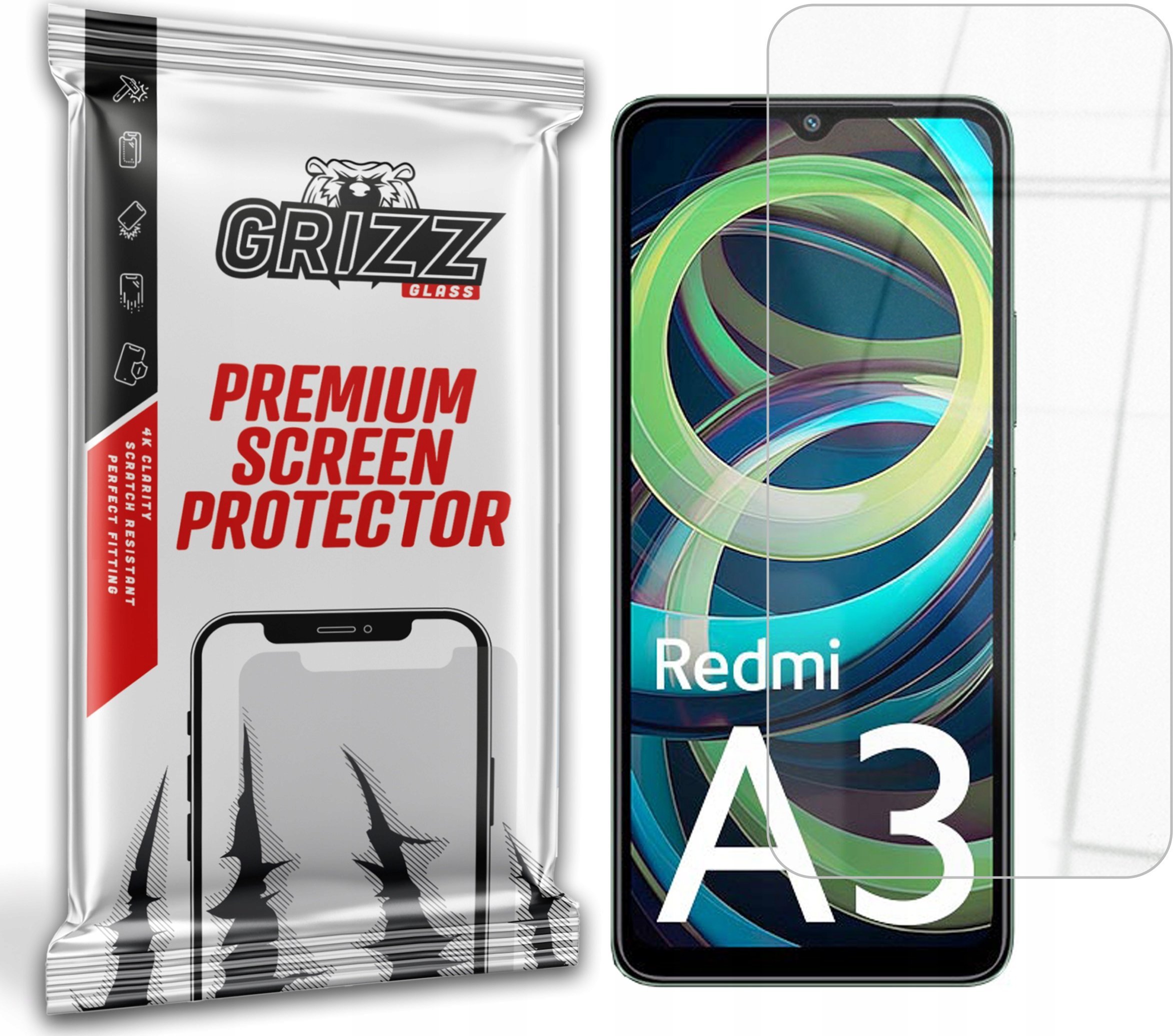 GrizzGlass Szkło hybrydowe GrizzGlass HybridGlass do Xiaomi Redmi A3