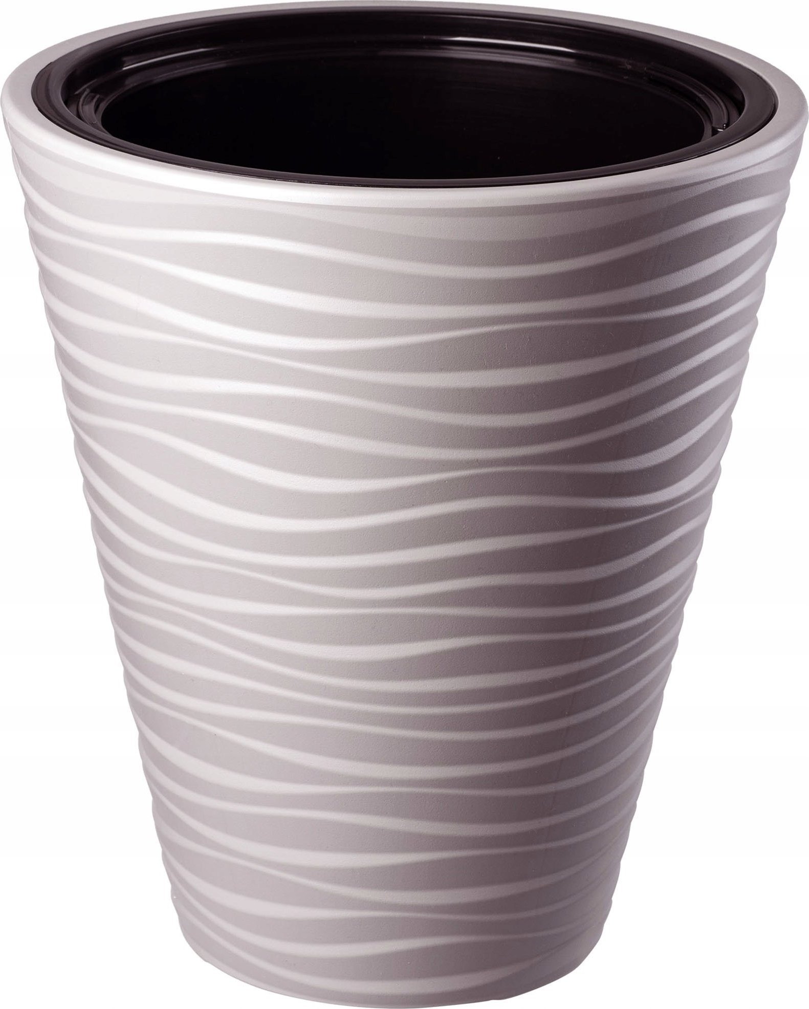 Kadax Donica Doniczka Okrągła Na Kwiaty 40cm Szarobeżowa