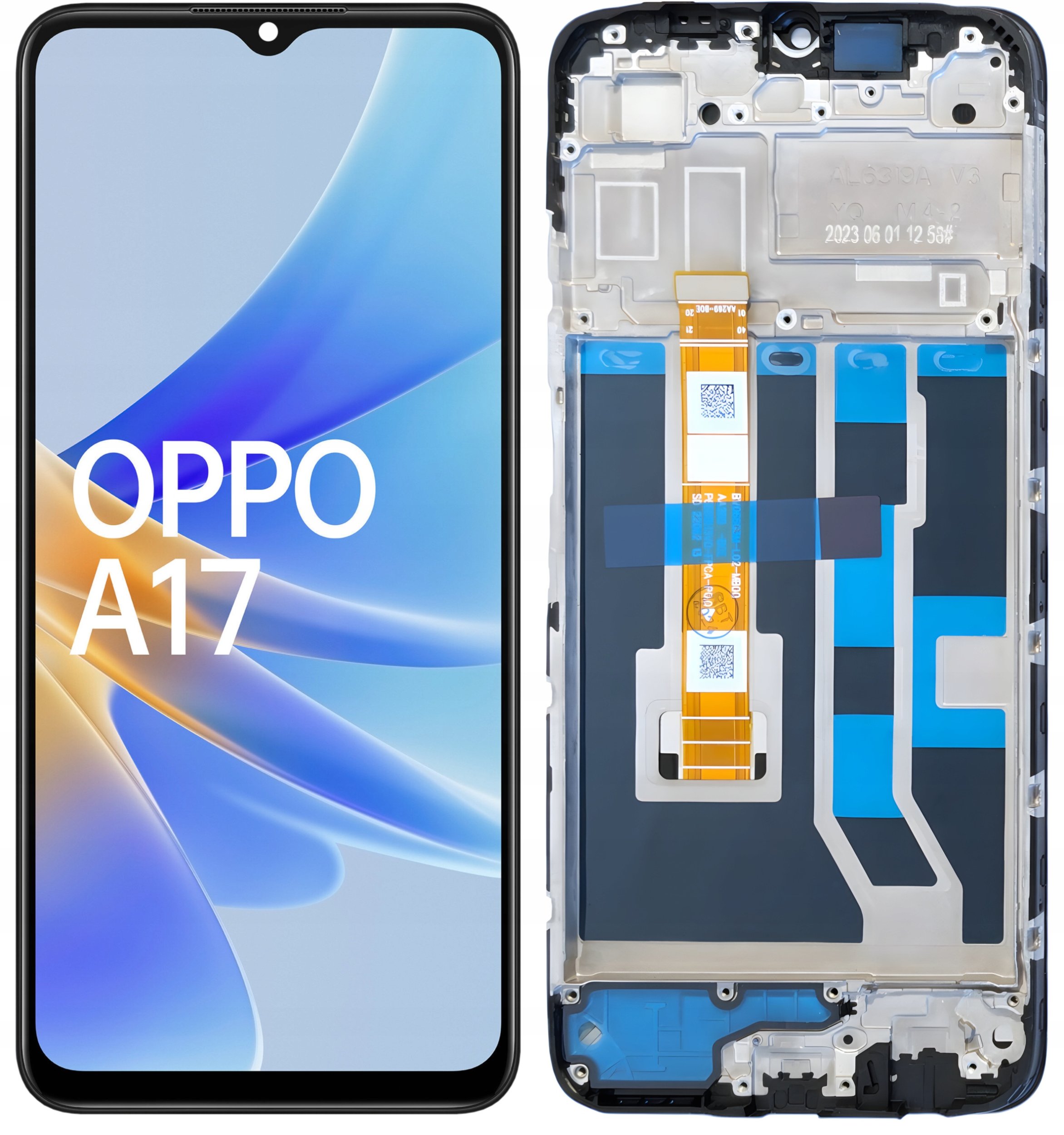 WYŚWIETLACZ EKRAN LCD SZYBKA DOTYK DO OPPO A17 RAMKA
