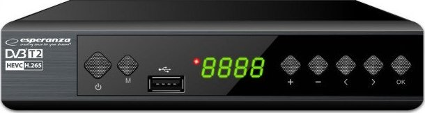 Tuner TV Esperanza Esperanza tuner cyfrowy dvb-t2 h.265/hevc ev111p