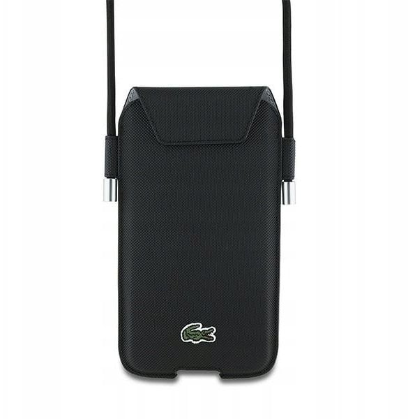 Lacoste Torebka LCPSP15XPVCK XL czarny/black Universal Phone Sleeve Crossbody Petit Pique