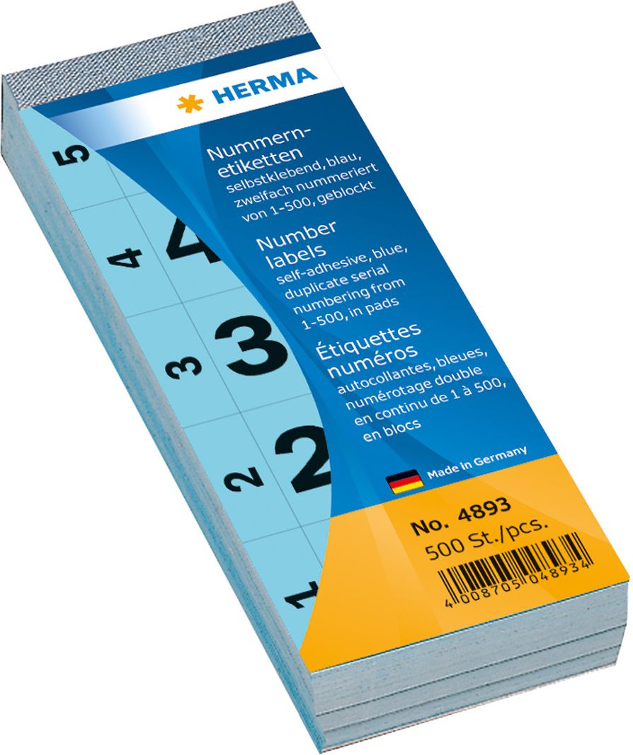 Herma Etykiety samoprzylepne 28 x 56mm / 500 sztuk (4893)