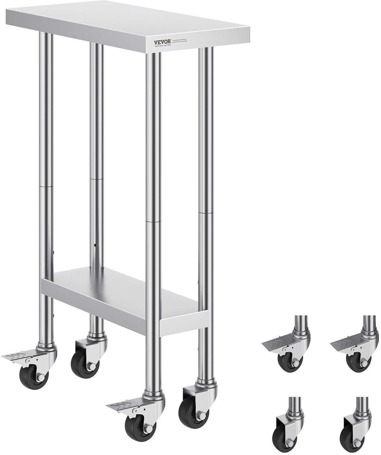 Stół roboczy blat gastronomiczny nierdzewny 61 x 30 cm