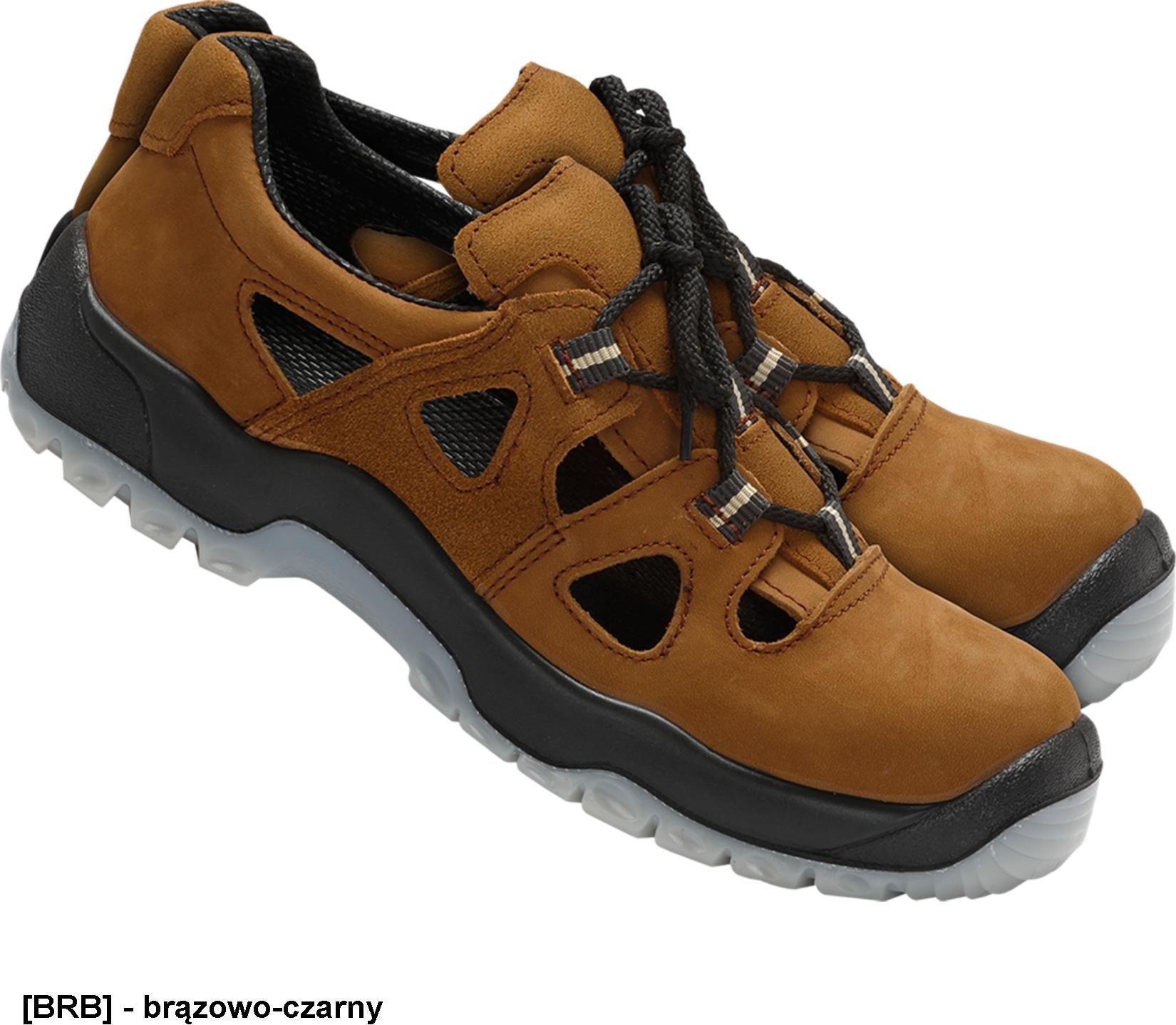 PPO BPPOS52N S1 SRC - sandały bezpieczne, skóra nubukowa, podnosek, krótkotrwały kontakt do 120C, antyelektrostatyczne 45