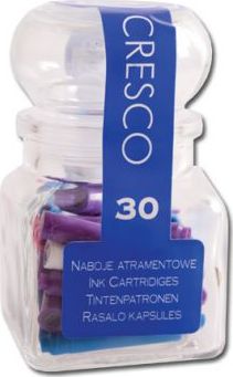Cresco Naboje do pióra niebieskie słoiczek 30 sztuk