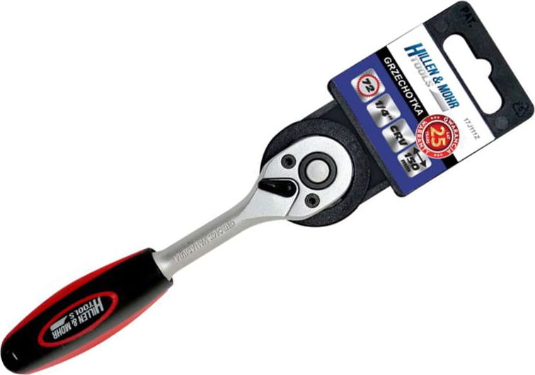 Dedra Grzechotka 1/4"", 72T, CRV 6140, prosta dwu-mater.uchwyt