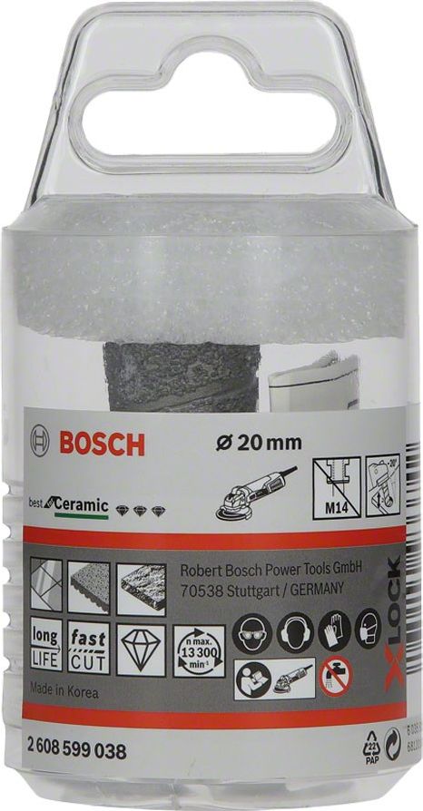 Wiertło Bosch Bosch X-LOCK diamond dry drill set Best for Ceramic Dry Speed (5-piece, 20 - 68mm)