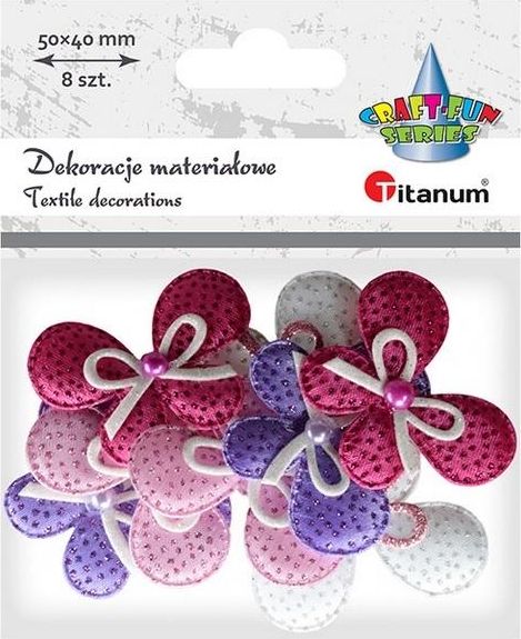 Titanum Ozdoba materiałowa Kokardki mix 8szt