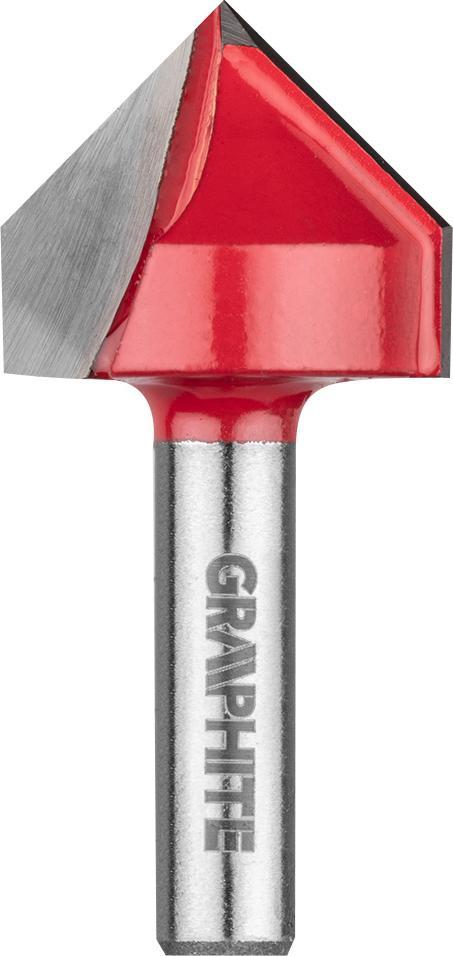 Graphite Frez do rowków typu V, HM, 25.4 x 25.4 mm, trzpień 8 mm (56H210)