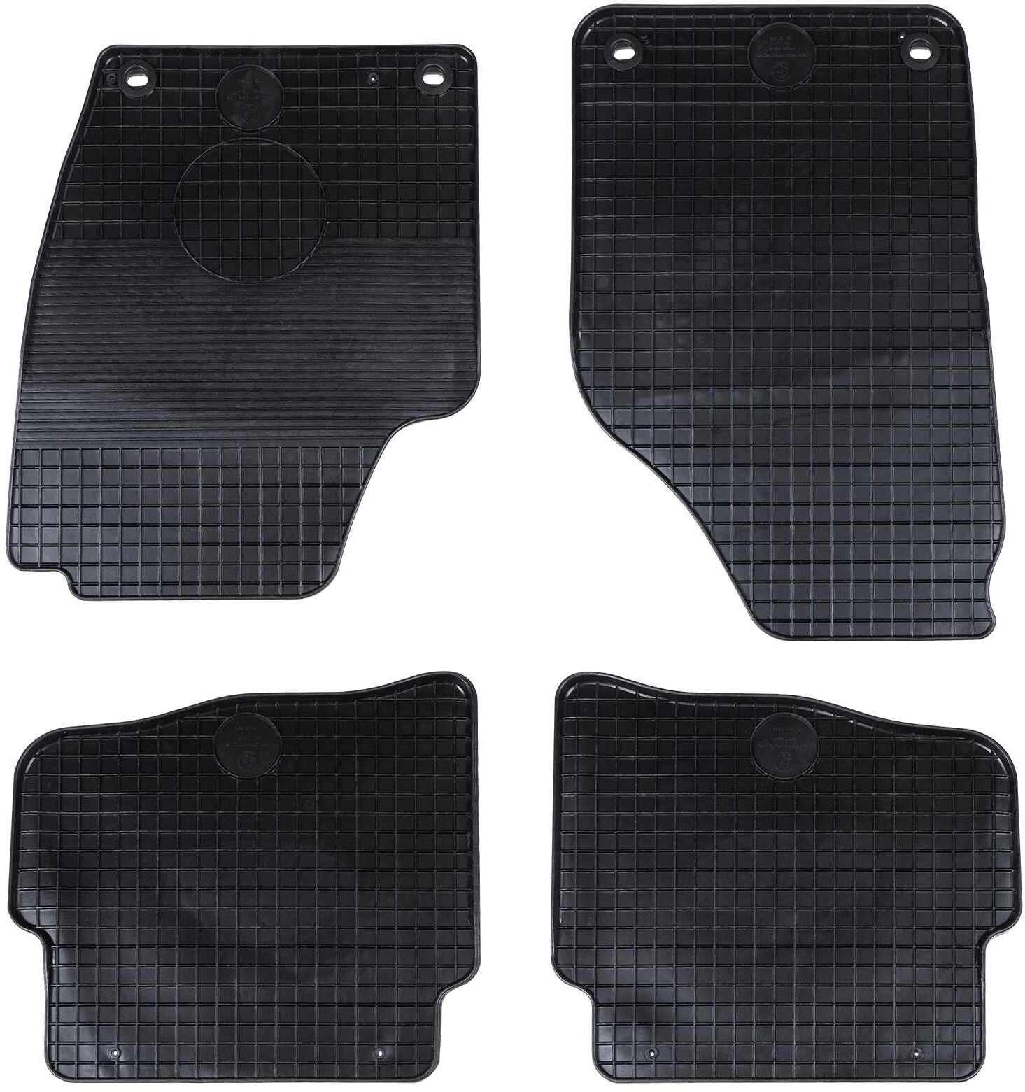 vidaXL Mata samochodowa 4 pcs Czarny odpowiedni do VW POLO 10 / 01-09 NS