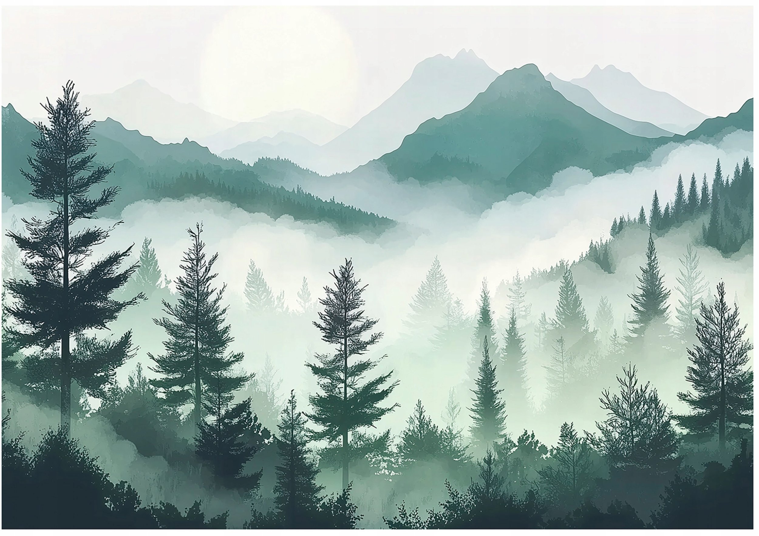 Fototapeta Las Góry Pejzaż Natura Sypialnia Salon Tapeta Flizelina 300X210