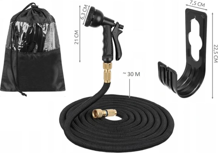 Pan i Pani Gadżet Wąż ogrodowy rozciągliwy 30 m Pistolet 8w1