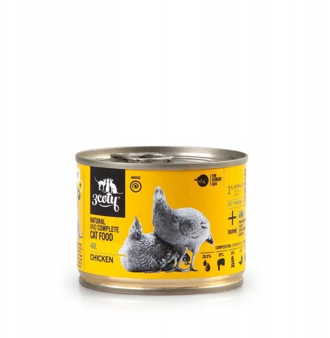 3Coty CHICKEN with Spirulina for Senior Cats 180g