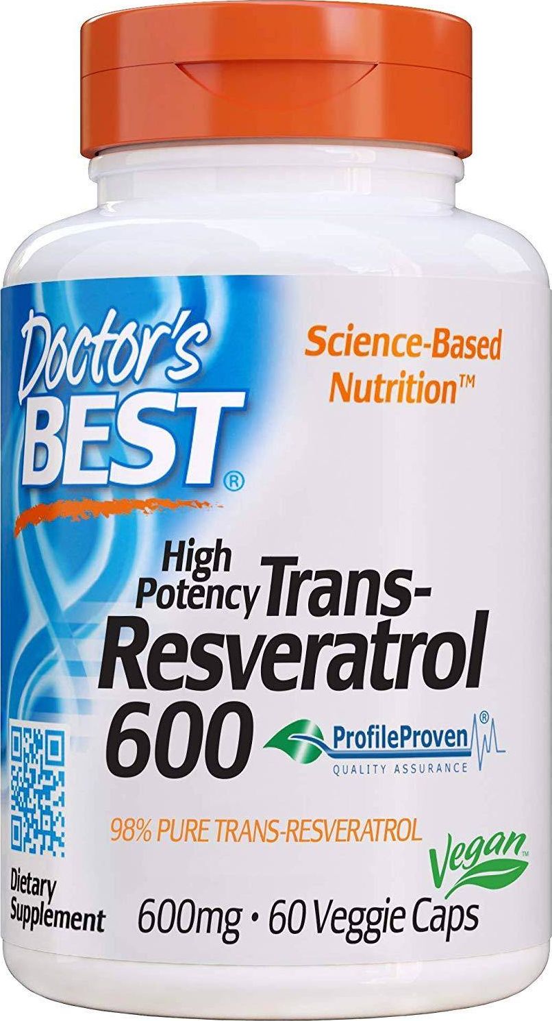 DOCTORS BEST Doctor's Best - Trans-Resweratrol 600, 600mg, 60 vkaps