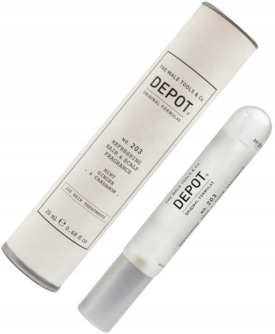 Depot, 200 Hair Treatments No. 203, Hair Scented Mist, For Men, Mint, Ginger & Cardamom, 20 ml For Men