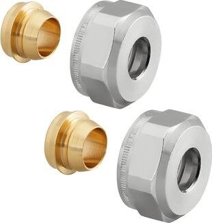 Oventrop Złączki zaciskowe OFIX CEP do CU 15mmX3/4(kpl=2szt), uszczelki miękkie