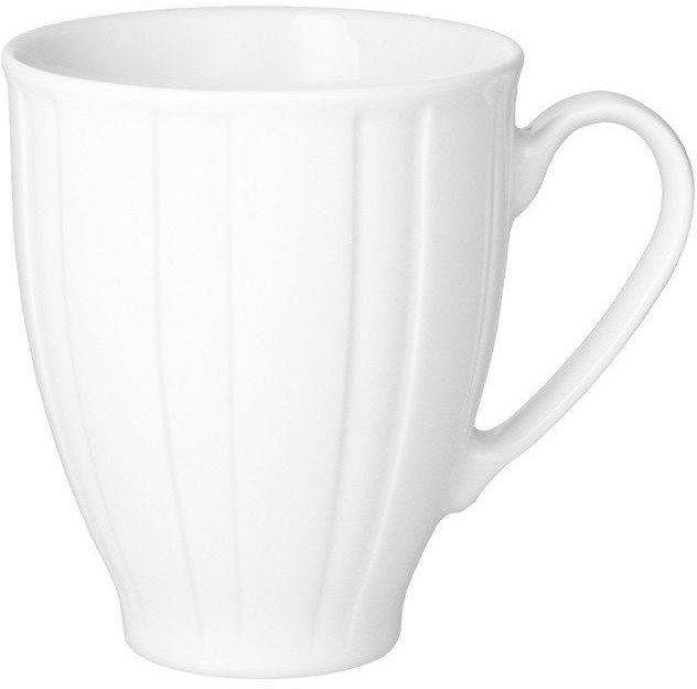 Kubek porcelanowy 380 ml Oktawa biała 0001