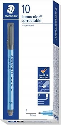 Staedtler STAEDTLER Folienstift Lumocolor correct F schwarz 10 Stück