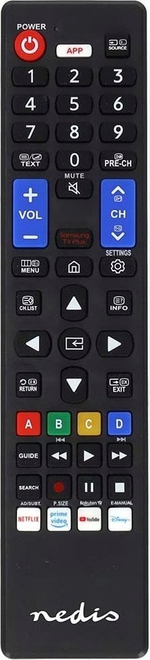 Pilot RTV Nedis Nedis TVRC45SABK pilot Podczerwień TV Naciśnij przyciski
