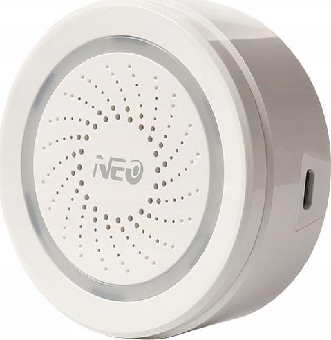 Neo Syrena Alarmowa WiFi Z Pomiarem Temperatury I Wilgotności