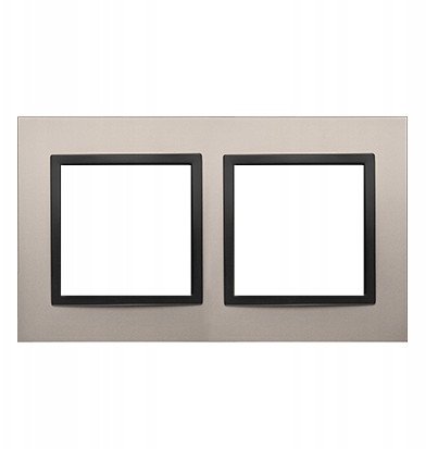 DRN2/81 Simon 54 Nature Ramka 2-krotna metalowa, Satynowa Noc DRN2/81