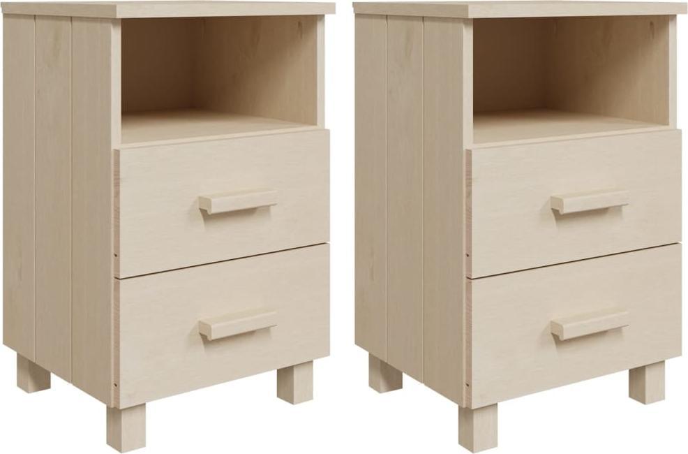 vidaXL vidaXL Szafki nocne, 2 szt., miodowy brąz, 40x35x62 cm, drewno sosnowe