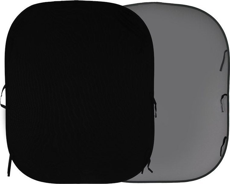 Lastolite Tło składane Lastolite PlainColours Czarno/Szare 1,8 x 2,15m