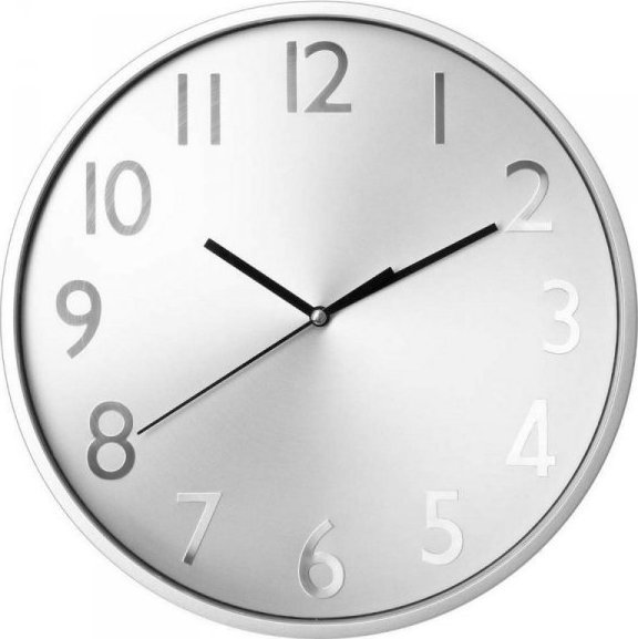 Atmosphera Zegar Ścienny Srebrzysty polipropylen ( 30 cm)