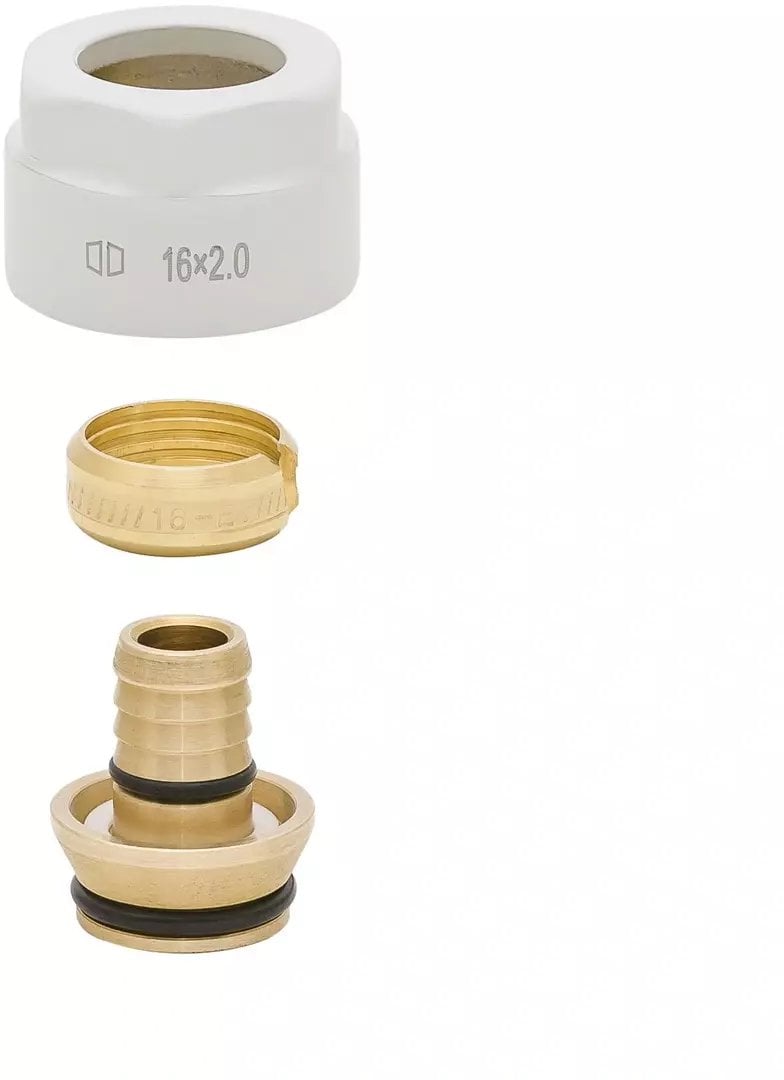 Złączka do PEX 16x2 -3/4 biała (opak = 2 szt)