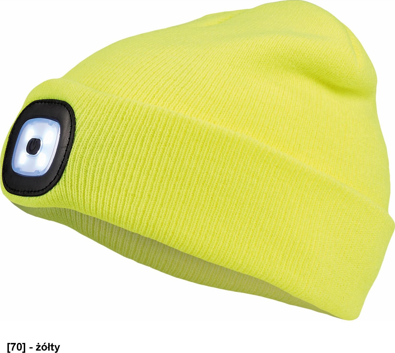 CERVA DEEL LED - czapka ze zintegrowaną lampą - żółty