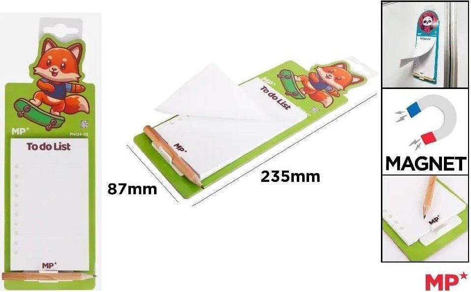 Notes magnetyczny na lodówkę z ołówkiem