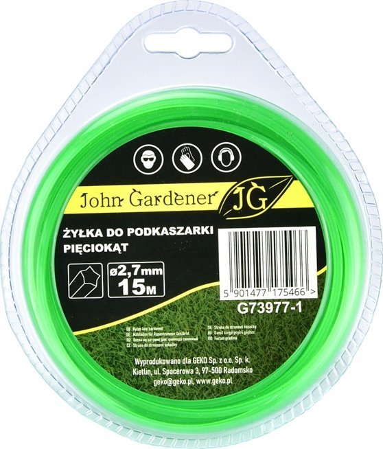 Geko Żyłka do podkaszarki pięciokąt 2,7mmx15m (10/80)