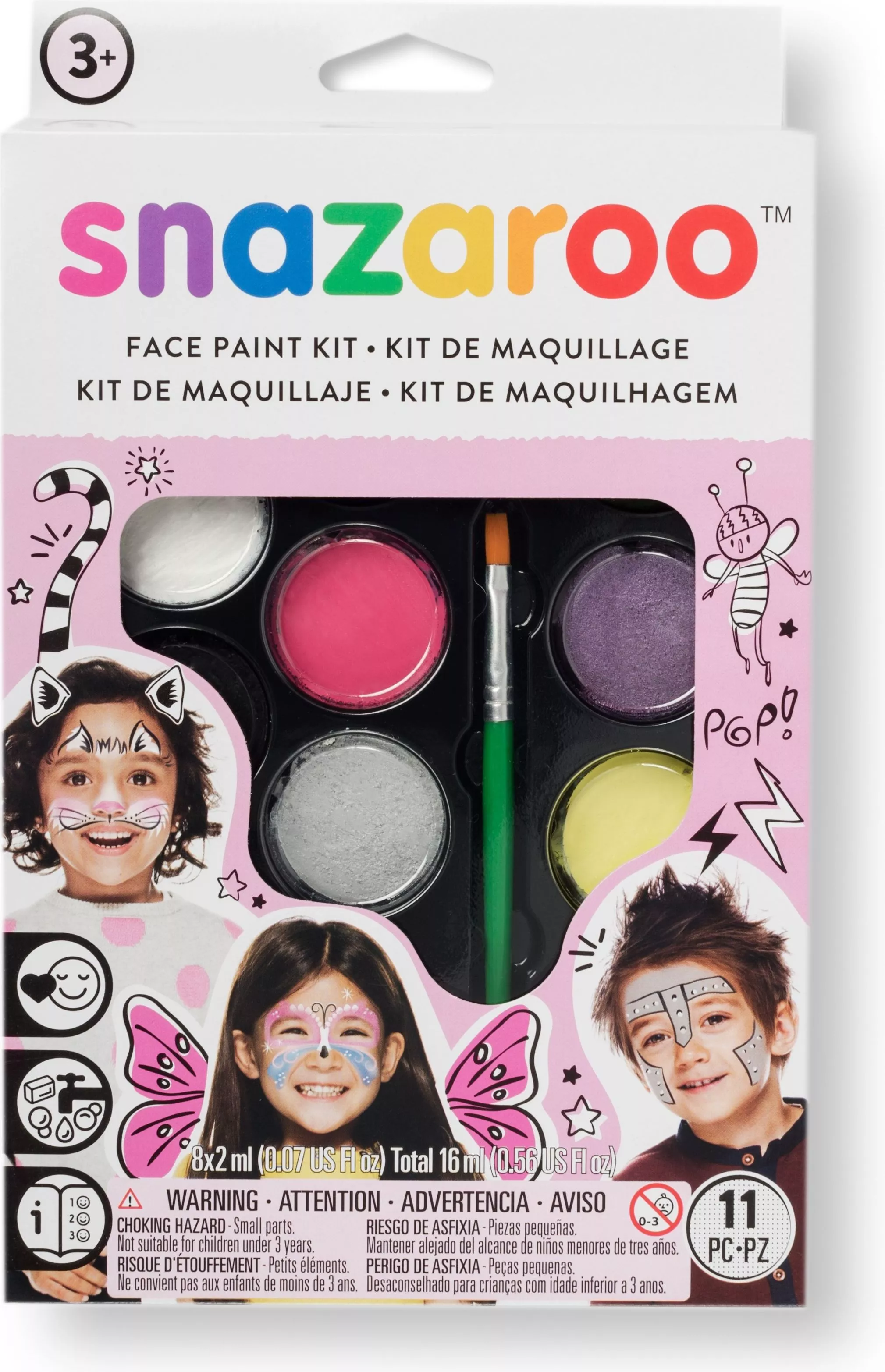 Kwadratura Koła Farby do twarzy Snazaroo zestaw dziewczynki 1180104
