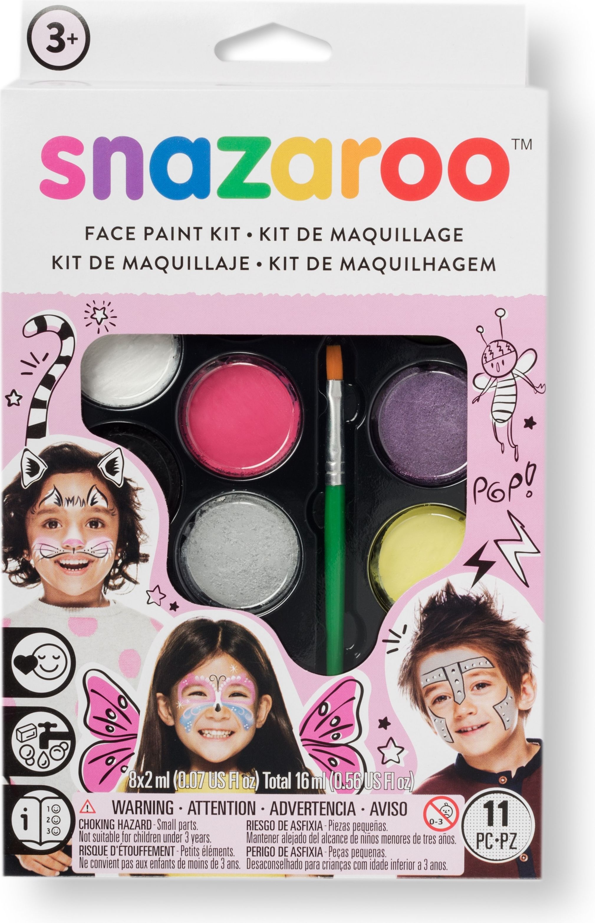 Kwadratura Koła Farby do twarzy Snazaroo zestaw dziewczynki 1180104
