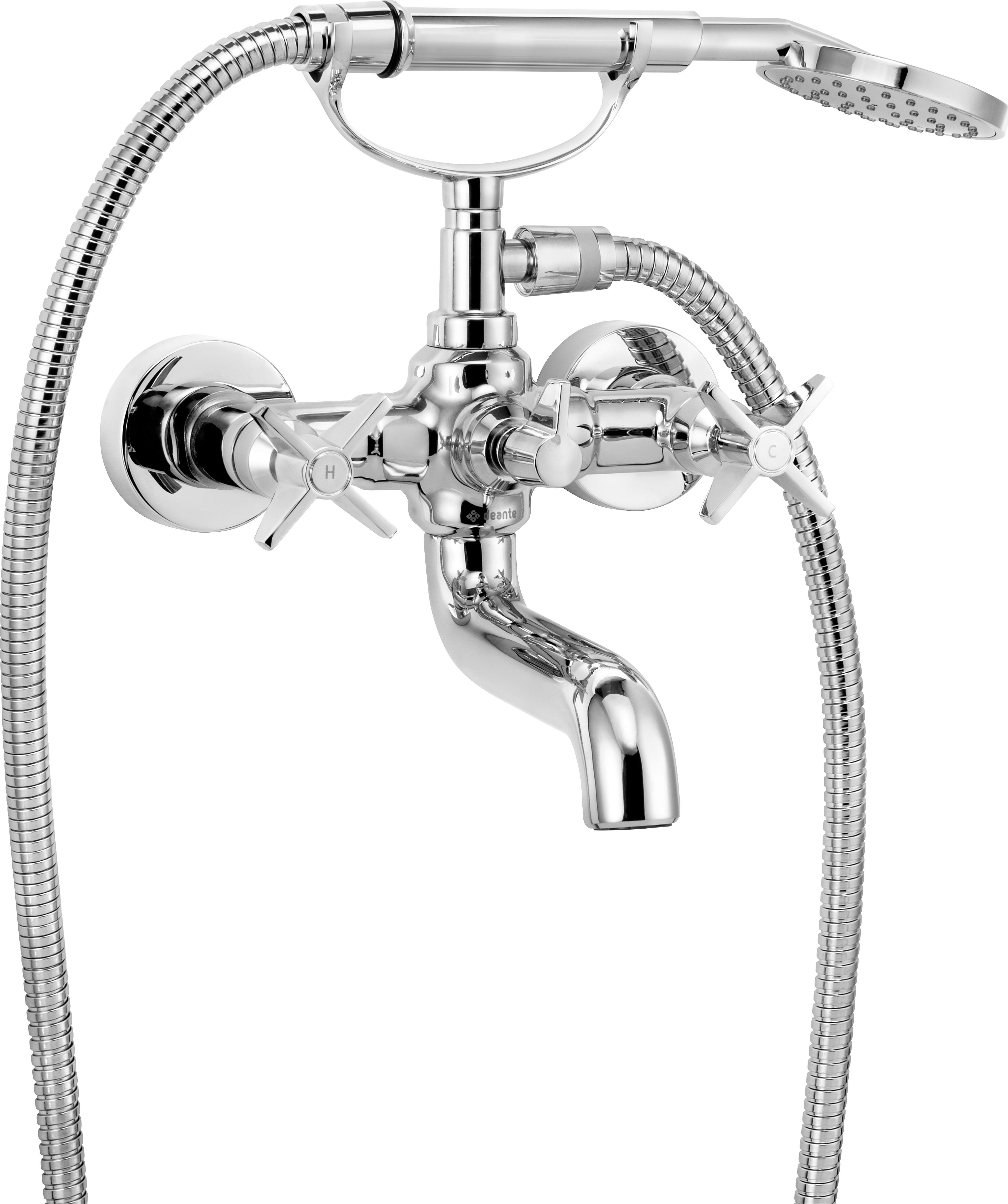 Bateria wannowa Deante Temisto 2-otworowe chrom (BQT_011D)