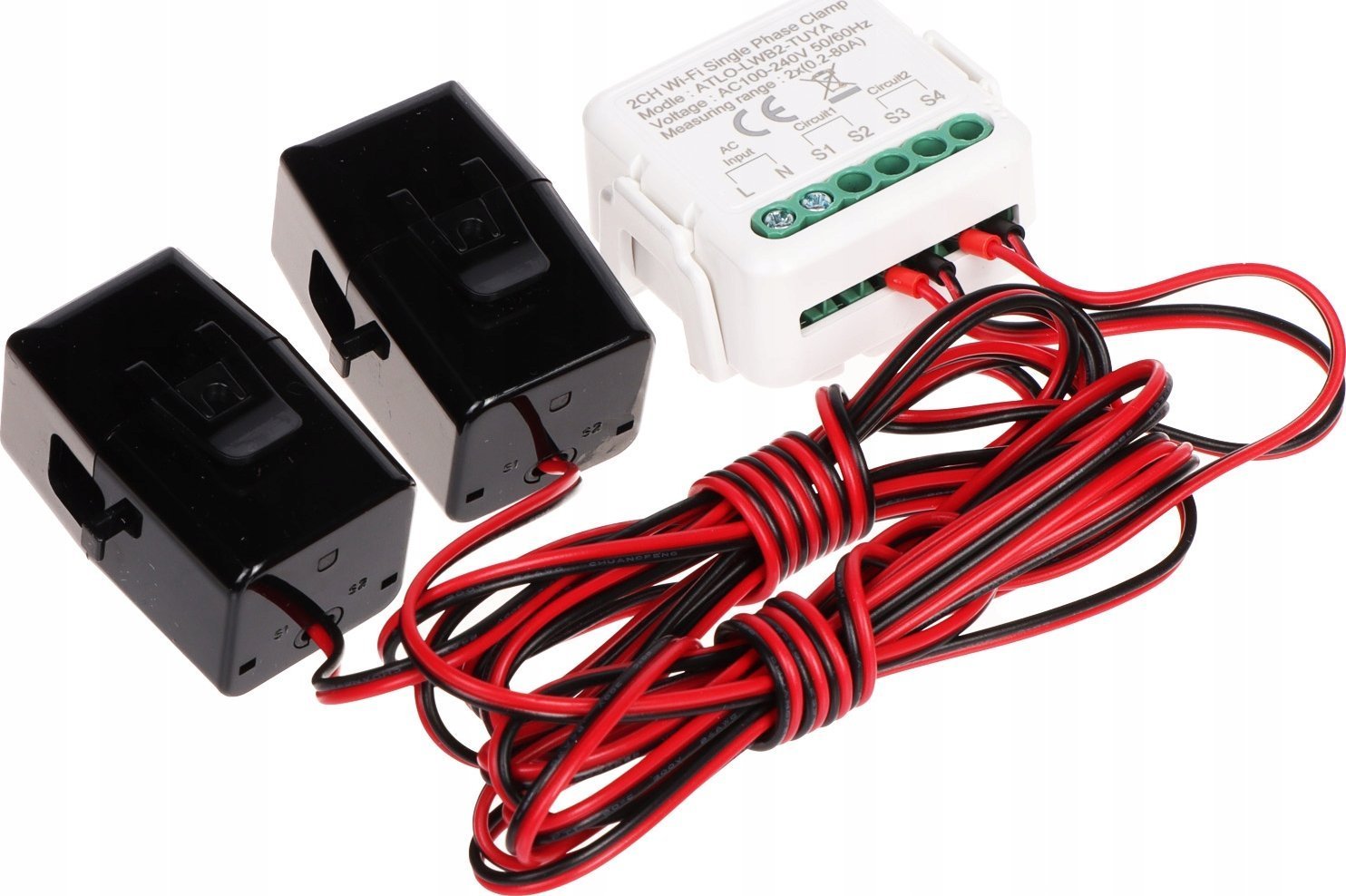 Atlo MONITOR ENERGII ELEKTRYCZNEJ ATLO-LWB2-TUYA JEDNOFAZOWY DWUKANAŁOWY