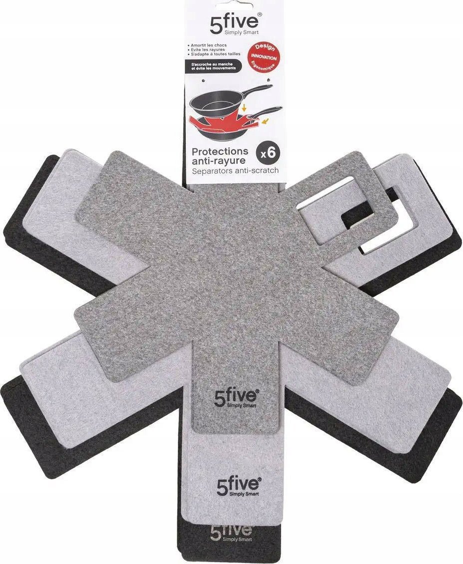 5five Przekładki do patelni, garnków BAIZE, filcowe, 6 sztuk