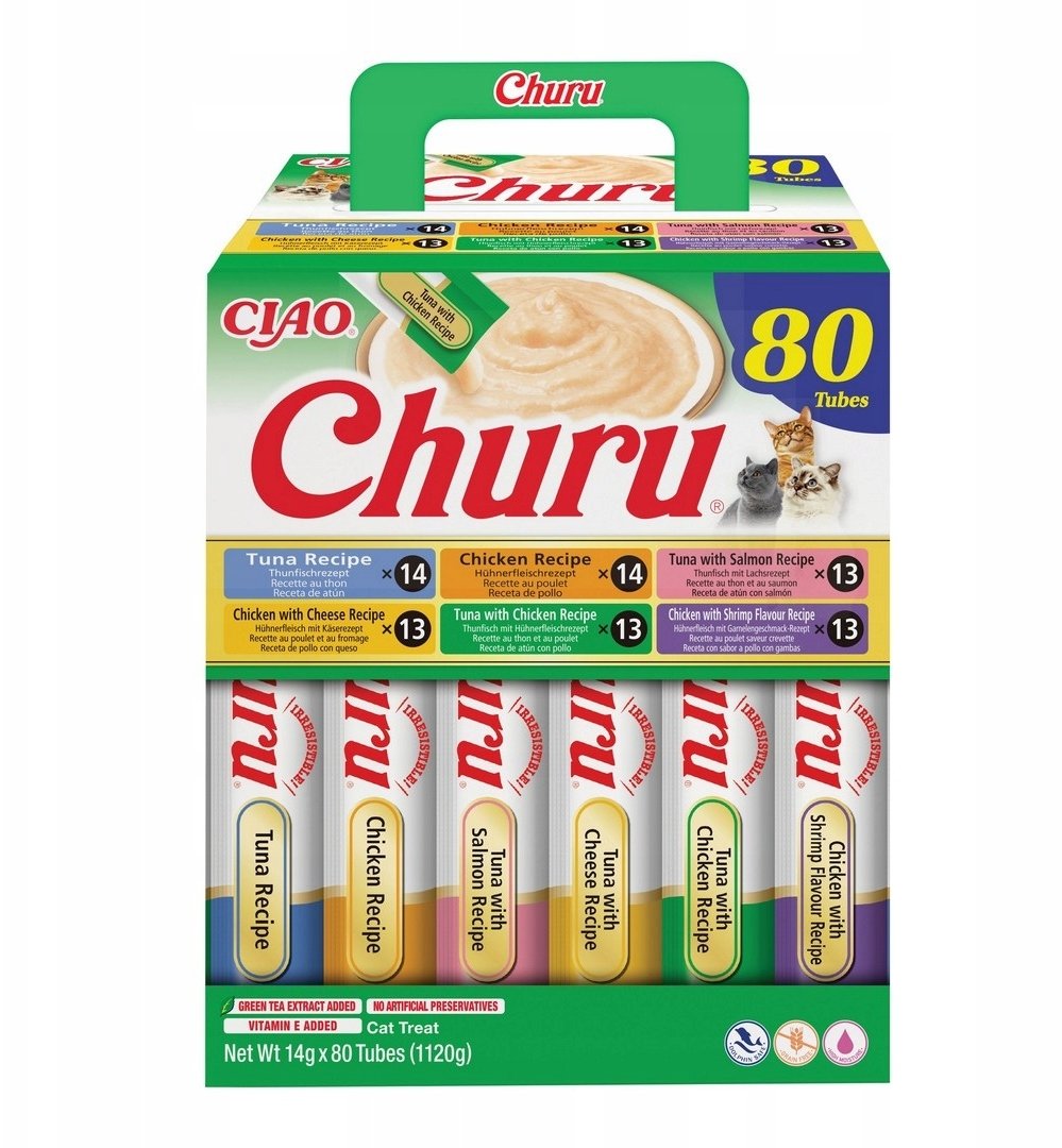 INABA CAT CHURU 80P CHICKEN&TUNE 80x14g