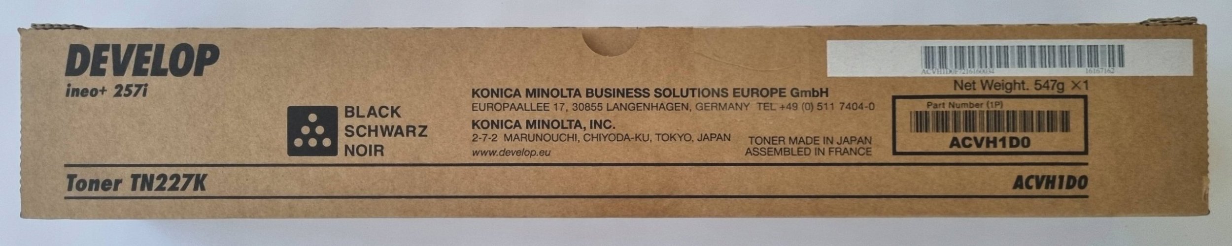 Toner Develop Develop Toner ACVH1D0 / TN-227 Black