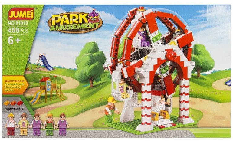 Klocki Jumei PARK ROZRYWKI 458 elementów, 47 x 28 cm