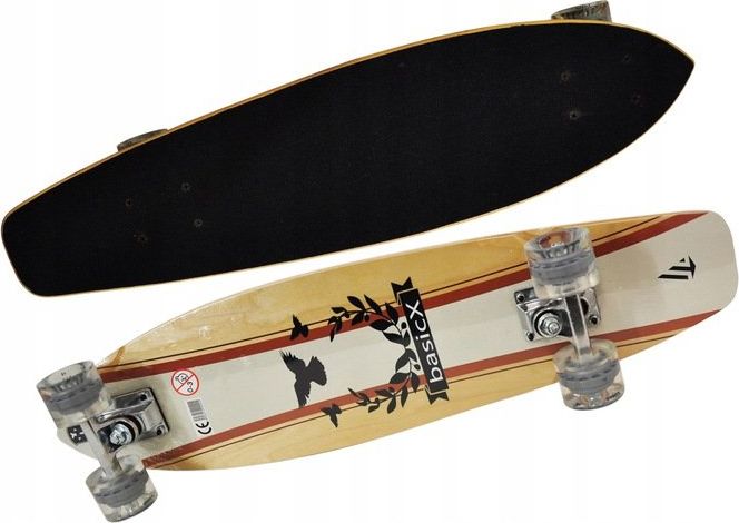 Deskorolka KIAMO Deskorolka drewniana Fiszka brązowa