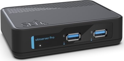 Print server SEH Utnserver Pro serwer druku Ethernet LAN Czarny