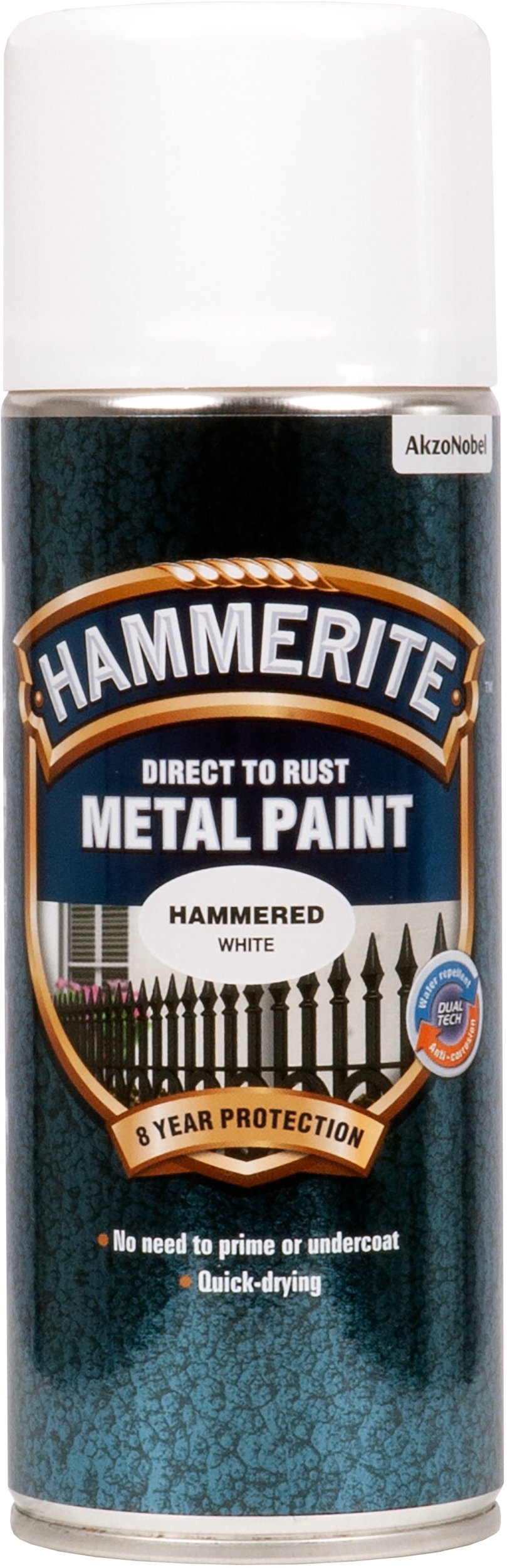 Hammerite Hammerlak - Hvid - Spray - 400 ml.