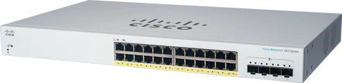 Cisco Cisco switch CBS220-24FP-4X, 24xGbE RJ45, 4x10GbE SFP+, PoE+, 382W - REFRESH
