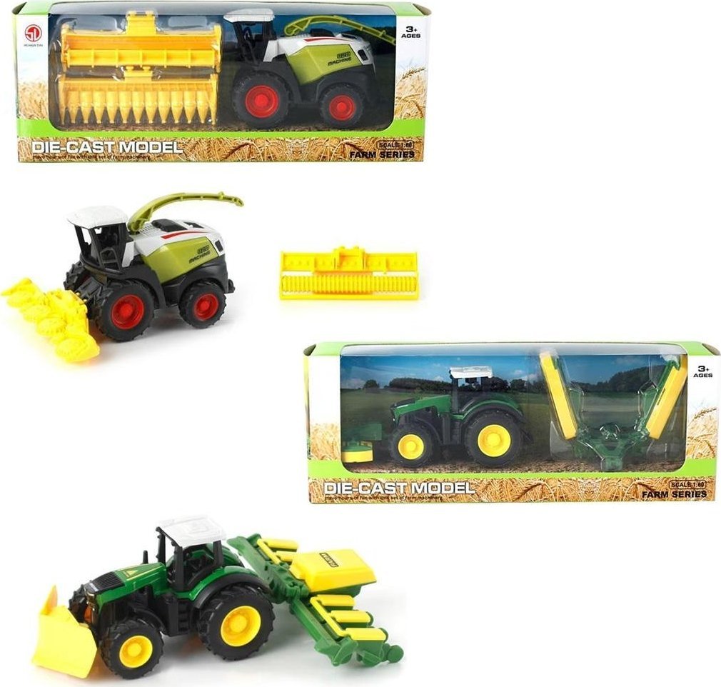 Traktor kombajn z maszyną