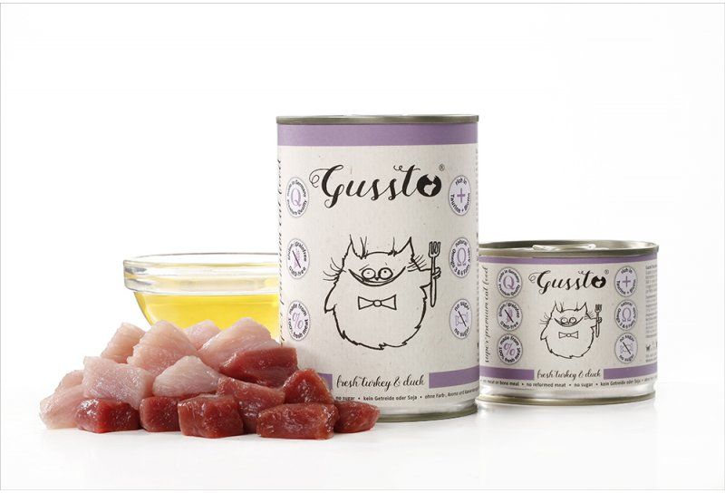 GUSSTO Karma w puszcze dla kota z indykiem i kaczką Fresh Turkey Duck 400g