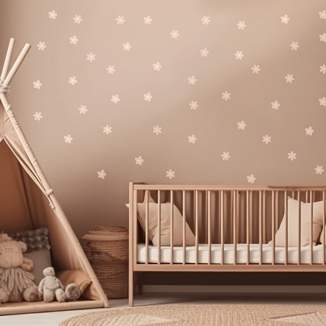 Pastelowe Love Pastelowe Love Stokrotki IX - naklejka na ścianę