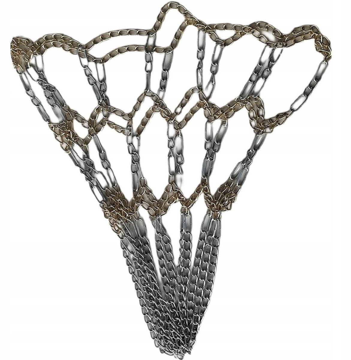 STALOWA SIATKA ŁAŃCUCHOWA DO OBRĘCZY KOSZ 12 UCHWYTÓW ENERO