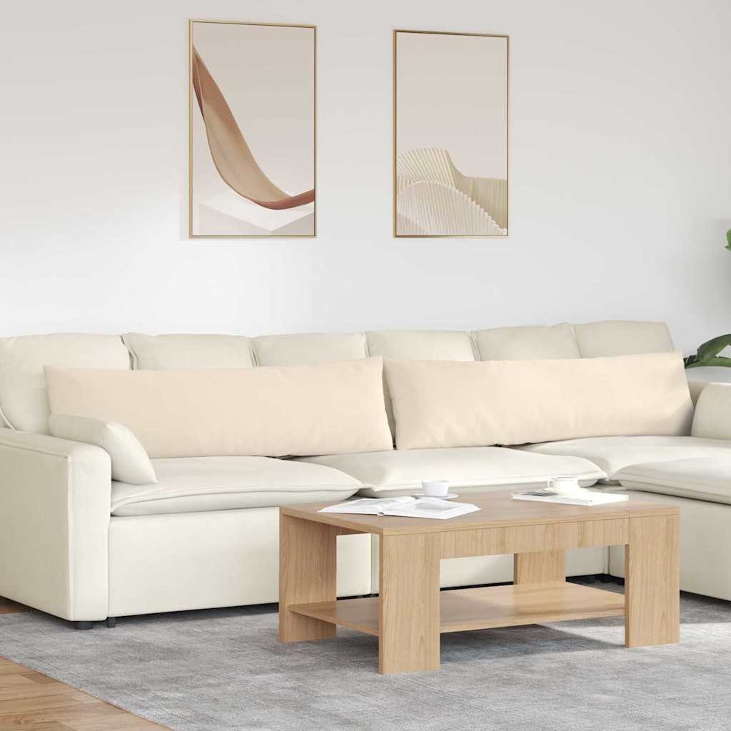 vidaXL Poduszki na sofę 2 pcs Beżowy 145 x 40 cm tkanina